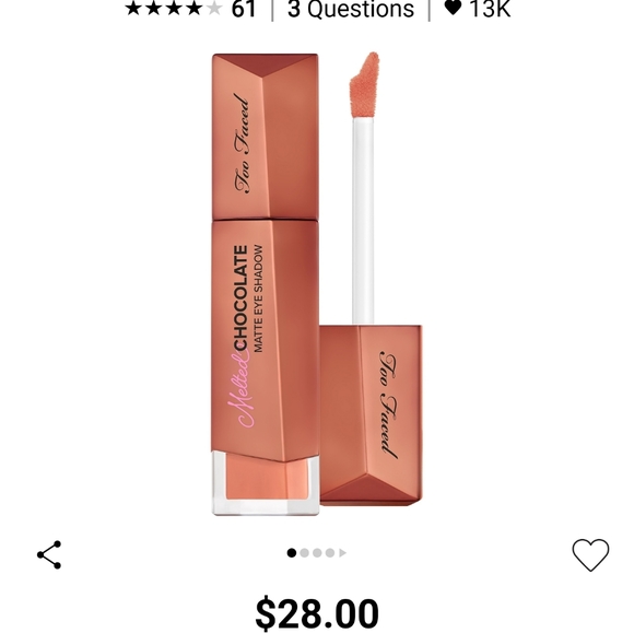 Two Faced Melted Chocolate Eye Shadow (Amaretto) - Picture 4 of 4